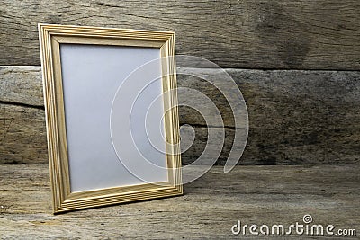 Wood photo frame Stock Photo