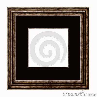 Wood Picture Frame Stock Photo