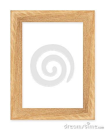 Wood picture frame Isolated on white Stock Photo