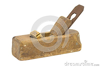 Wood plane tool Stock Photo