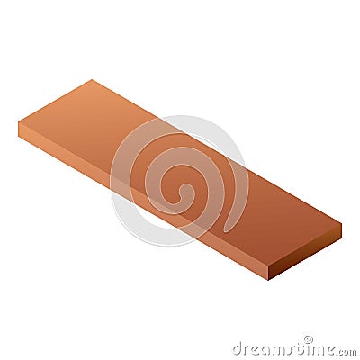 Wood plank icon, isometric style Vector Illustration