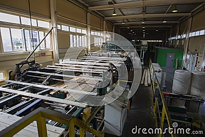 Wood processing plant. Stock Photo