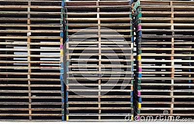 Wood rack tool for support logistic cargo Stock Photo