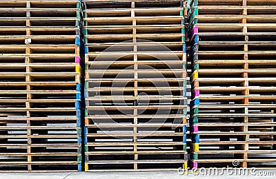 Wood rack tool for support logistic cargo Stock Photo