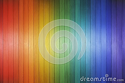 Wood Rainbow Banner Background Texture Stock Photo