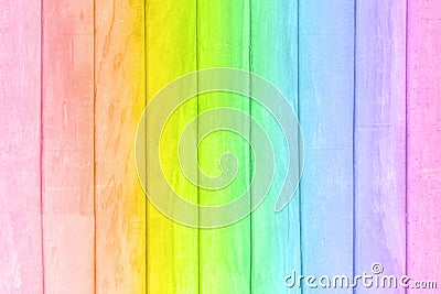 Wood rainbow colored texture as background, with copy space Stock Photo