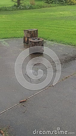 Wood rocks Stock Photo