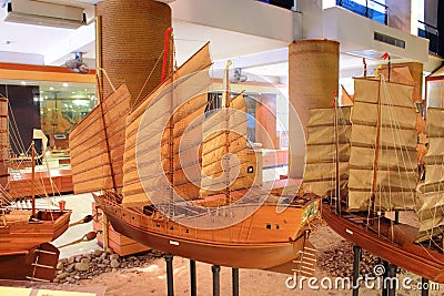 Wood sailboat model Stock Photo