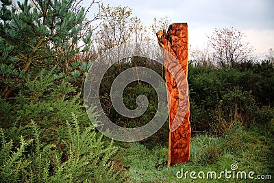 Wood Sculpture. Stock Photo