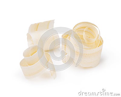 Wood shavings Stock Photo