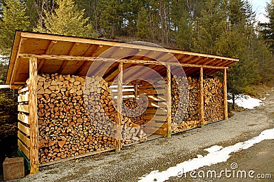 Wood Shed Outdoors Royalty Free Stock Images - Image: 761229