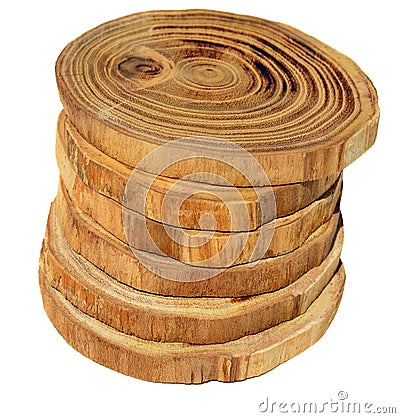 Wood slices Stock Photo