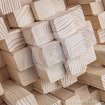 Wood sound diffuser Stock Photo