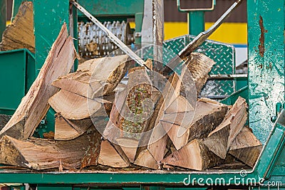 Wood splitting Stock Photo