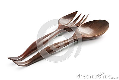 Wood Spoon & Folk Stock Photo