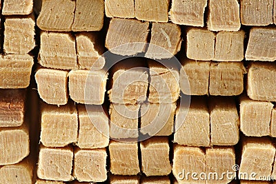 Wood in stack Stock Photo