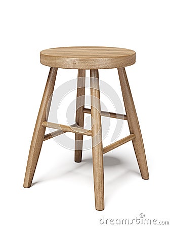 Wood stool Stock Photo
