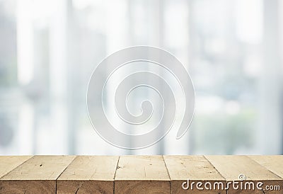 Wood table top on white abstract background form department store Stock Photo