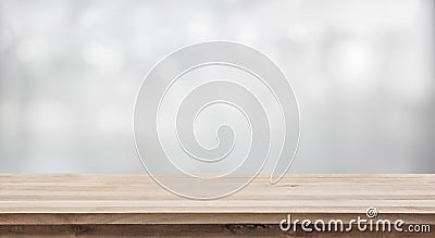 Wood table top on white abstract background.For montage product Stock Photo