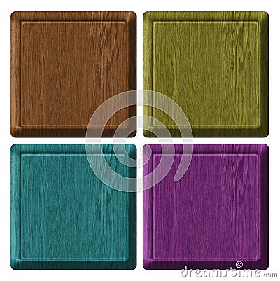 Wood tag banners Stock Photo