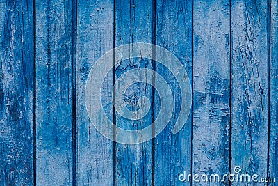 Wood texture. Blue background old pale scratched panels Stock Photo