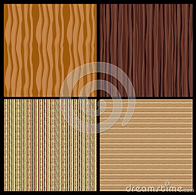 4 wood texture. Vector Vector Illustration