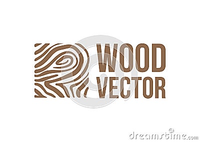 Wood and timber texture symbol Cartoon Illustration