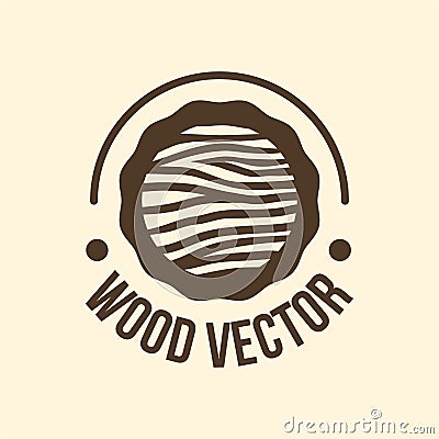 Wood and timber texture symbol logo illustration Cartoon Illustration