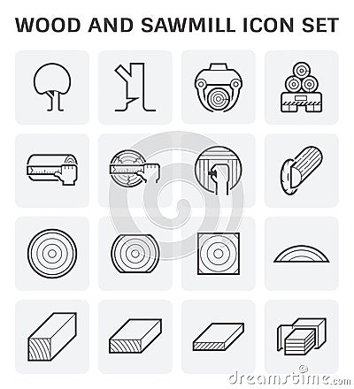 Wood sawmill icon Vector Illustration