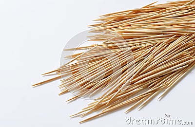 Wood. Toothpicks Stock Photo