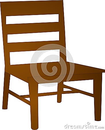 Wood traditional chair vector artwork Vector Illustration
