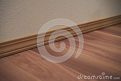 Wood Trim and Wood Flooring Stock Photo