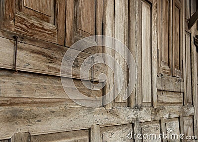 Wood windows form old house Stock Photo