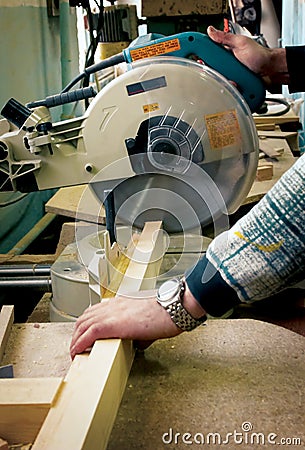 Wood workshop Stock Photo
