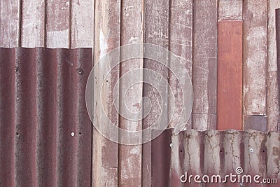 Wood and Zink Stock Photo