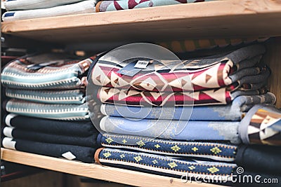Interior shot of Pendleton store in Woodburn Premium Outlets in USA Editorial Stock Photo