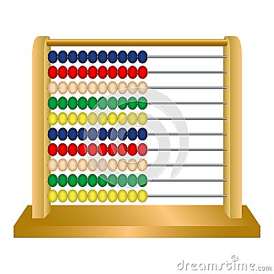 Wooden abacus Vector Illustration