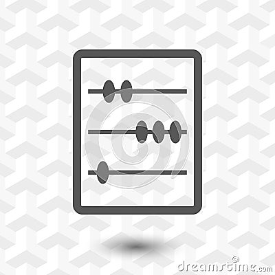 Wooden abacus icon stock vector illustration flat design Vector Illustration