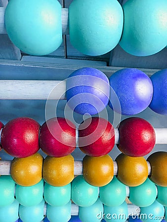 A wooden abacus Stock Photo