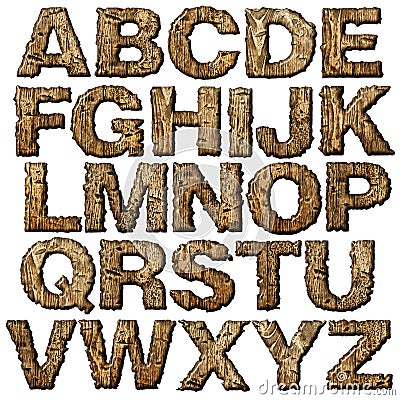 Wooden alphabet. Stock Photo