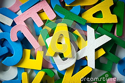 Wooden alphabets Stock Photo