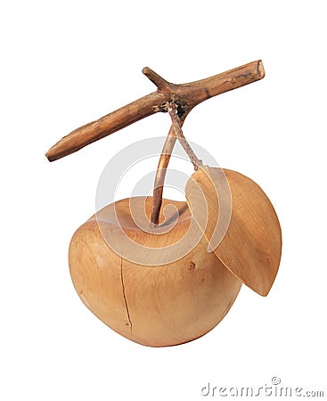 Wooden apple Stock Photo