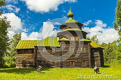 Wooden architecture, the Church of Elijah the Prophet Stock Photo