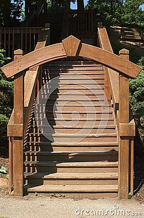 Wooden Archway Stock Photo