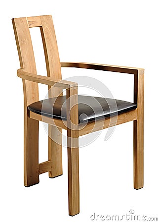 Wooden armchair Stock Photo