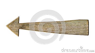 Wooden Arrow Sign Isolated Stock Photo