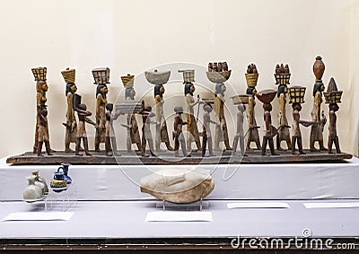 Wooden Artifacts - Egyptian Museum Editorial Stock Photo