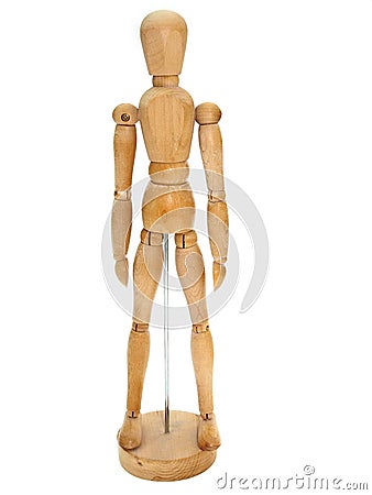 Wooden Artist dummy model Stock Photo
