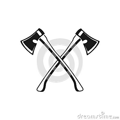 Wooden axe isolated. Element for woodworking emblem or icon Vector Illustration