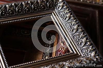 Wooden baguette frames Stock Photo